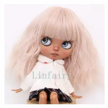 Linfairy дюймовый кукольный длинный парик локон 69 9-10 (Светло-розовый) светло-розовый