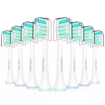 LINILEEA Evolution электрическая зубная щетка сменная щетка совместима с Philips Sonicare сменная щетка упаковка из 8 штук удаление зубного налета совместимо с