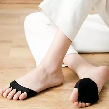 Lining Invisible Sponge Bamboo Ice Silk Forefoot Sock Slippers Foot Pad Open Toe Socks Half Socks телесный