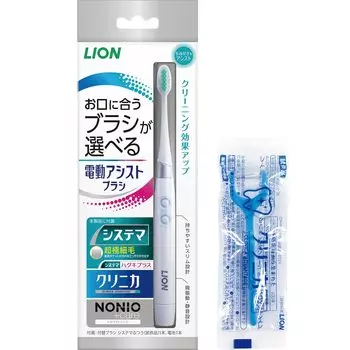 LION электрическая щетка-щетка с мини-зубной пастой +