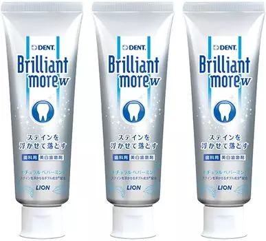 Lion Dental Materials Bar Whitening Brilliant More Double Natural Peppermint 3 бутылки more Эксклюзивный стоматологический продукт Whitening (90г) [Блестящий w]