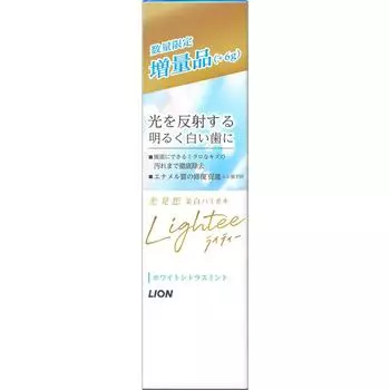 Зубная паста LION Lightee White Citrus Mint Extended Range Whitening Toothpaste 106 г (Квази-лекарство) Нанесите необходимое количество на зубную щетку и щетку.
