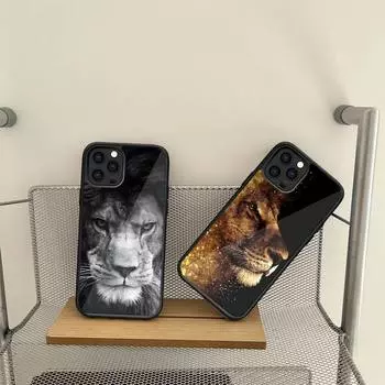 Lion Phone Case For Samsung S7 S8 S9 S10 S20 S30 Edge Plus Note 7 5 8 9 10 20 Pro Shell Silicone PC+TPU Cover Samsung S21 5G