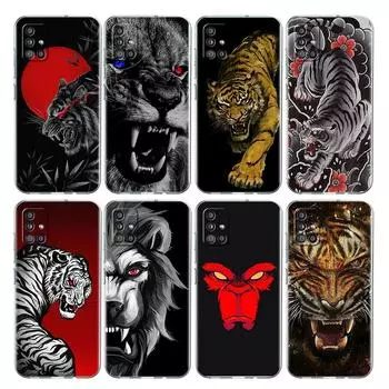 Lion Wolf Clear Case For Samsung Galaxy A52 A12 A51 A32 A21s A71 A32 A22 50 A70 A31 A72 5G Phone Cover Samsung A03