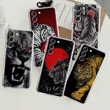 Lion Wolf Clear Case For Samsung Galaxy S22 S20 FE S21 S10 S9 Plus Note 20 Ultra 10 Lite Soft TPU Phone Shell Samsung S21 5G