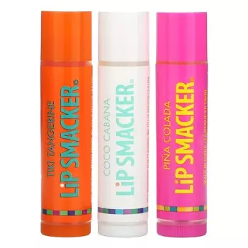 Lip Smacker, бальзам для губ, тропический вкус, 3 упаковки, 12 г (0,42 унции)