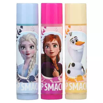 Lip Smacker, Disney Frozen II, бальзам для губ, трио-упаковка, 3 упаковки, 4 г (0,14 унции) каждый