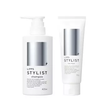 LIPPS Stylist Шампунь 400 мл Маска для волос 150 г Набор для ухода за поврежденными волосами Аромат мандарина Под наблюдением салона красоты Гладкий уход за волосами и для мужчин и для женщин белый