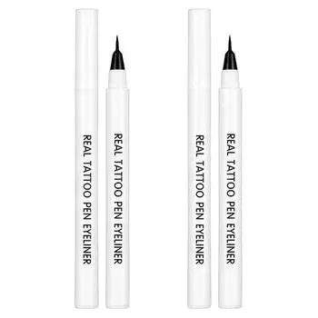 Подводка для глаз Lir Real Tattoo Pen 0,8 мл, 01 Deep Black, 2 шт.