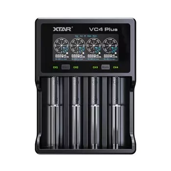 Литий-ионный аккумулятор 18650 Зарядное устройство XTAR VC4 Plus то же Совместимо с аккумуляторами AA и AAA 18650 21700 16340 26650 Емкость литий-ионного аккумулятора