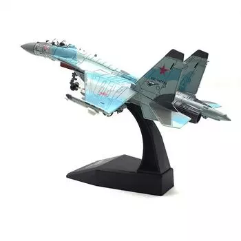Литой металлический сплав Масштаб 1/100 Истребитель Су-35 Модель-реплика самолета Су-35 Модель самолета Игрушка для коллекции