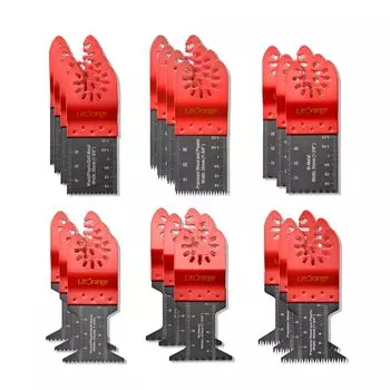 Litorange Multi Tool Replacement 6 20 Piece Wood Hitachi Black and Dremel Blade Cut and Cut Saw Tip Tool Совместимые лезвия, типы, набор, красный,