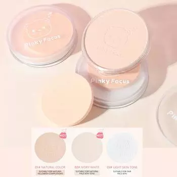 Little Bear Light Feather Powder Стойкий консилер Рассыпчатая пудра Осветляет цвет лица Не легко снимается Пудра для макияжа 01#natural color
