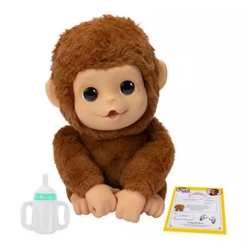 Little Live Pets Моя малышка-обезьянка Манго Звуки и реакции Плюшевый Интерактивный набор игрушек-обезьянок с интерактивными аксессуарами 50+, Питомец, 4+
