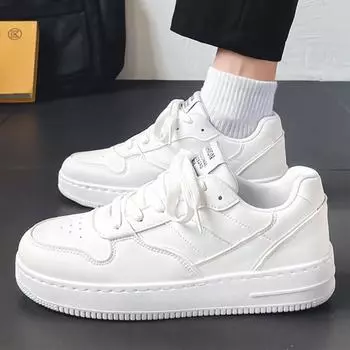 Little white shoes men s summer breathable trend versatile white shoes high sense white board shoes sports casual men s shoes autumn 39