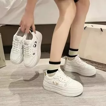 Little White Shoes Women s Flat Autumn New Student Ins Versatile Round Head Cute Sports and Leisure Shoes 35