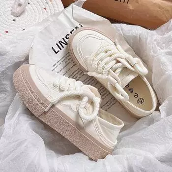 Little white shoes women s spring 2025 new canvas shoes breathable shoes with skirts half drag one pedal women s shoes 35 чёрный