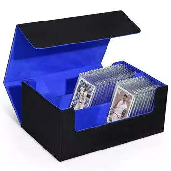 LIUDU Magnetic Loader Case Storage Card Loader Deck Case Большая емкость вмещает до 72 карт Магнитная застежка Двойная коробка для хранения Загрузчик из искусственной кожи