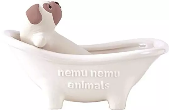 Liv Heart 88005-32 Nemu Nemu Animals Hana the Pug Bathtub Humidifier, Main Body: Total Length: Approx. 4.3 inches (11 cm), Cup: Total Length: Approx.
