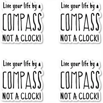 Live Your Life By A Compass Sticker Travel Wanderlust Stickers 1pc