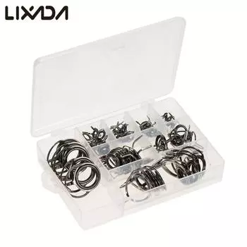 Lixada 75 шт./кор. 15 размеров ремонтный комплект стержень DIY глазные кольца удочка снасти
