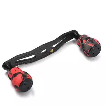 LIXADA Carbon Baitcasting Ручка троллинговой катушки Левая правая Сверхлегкая рукоятка для рыболовной катушки камуфляжный/красный