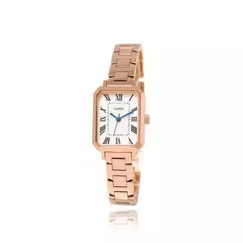 LLOYD Awesome Square Большие металлические часы из розового золота LL2G20409XGG