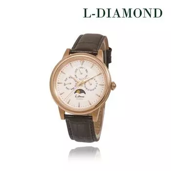 LLOYD L DIAMOND Moon Phase Мужские кожаные часы LL1M20V04IGR