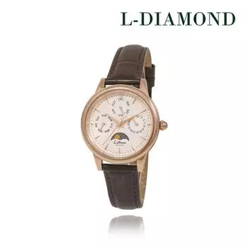 LLOYD L DIAMOND Moon Phase Женские кожаные часы LL2M20V04IGR