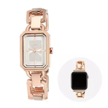 LLOYD [Совместимость с Apple Watch] Металлические часы изумрудно-розового золота LL2G21801XGG