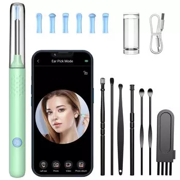 LMECHN Earpick Camera Wireless Earscope 5 Million High Pixels 1080P Image Quality Ultra Fine Lens lP67 Waterproof Recording Photo Charging WIFI