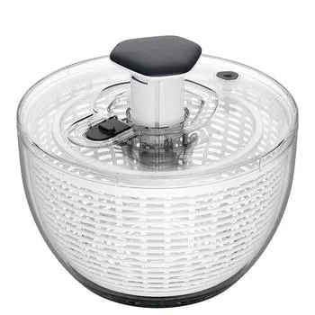 LMETJMA 6.3 QT Центрифуга для сушки салата Большая сушилка для салата Центрифуга для сушки овощей одной рукой Easy Press Большая сушилка для овощей Миксер для салата Стиральная машина JT251 чёрный