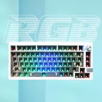 LMK81 DIY индивидуальный комплект механической клавиатуры с ручкой 81 клавиша RGB подсветка Type C Bluetooth 2.4G беспроводная клавиатура для ноутбука ПК