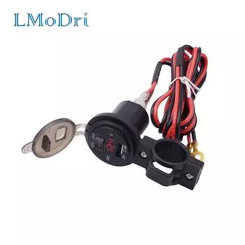 LMoDri 5V 2.1A/1A Dual USB Автомобильное зарядное устройство со светодиодным дисплеем, универсальный адаптер для телефона, прикуривателя, цифровой вольтметр красный