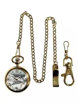 Loadstar pocket watch with pattern (-04 snow, gold) [item]