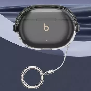 Lock Earphone Shell Shatter-resistant Anti-Lost Protective Shell Transparent Bracket Protective Cover Beats Solo Buds Earphone Sleeves Studio Buds Beats Studio Buds/Buds + Neutral Black