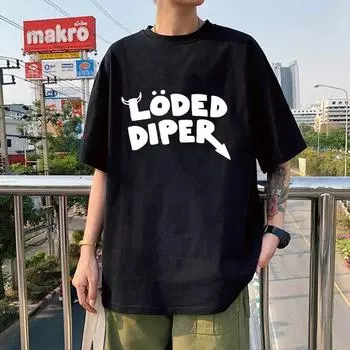 LODED DIPER DIARY OF A WIMP KID футболка унисекс брендовая футболка унисекс летняя хлопковая футболка с коротким рукавом оверсайз футболка унисекс в стиле Харадзюку унисекс 4XL