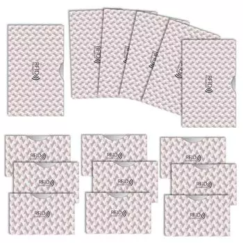 LOE Card Case RFID Магнитная защита от скимминга Кредитная карта Размер сберегательной книжки Шаблон [LOE] & (Нордик-Розовый)