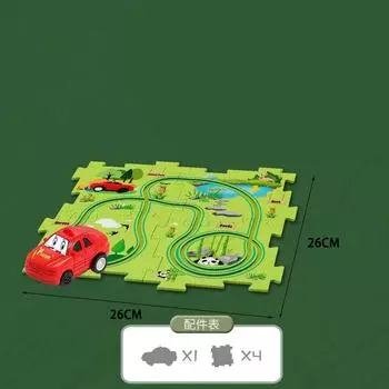 Logic Board Game for Kids Jigsaw Puzzle Toys Race Car Track Toys Slot Rail Toys for Kids Monetssori Educational Toys