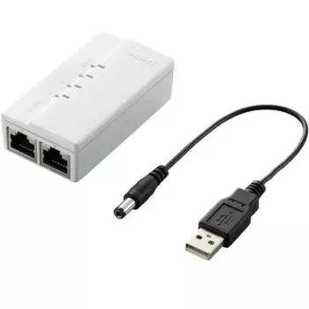 Logitec Small Ethernet HUB 3 порта USB блок питания внешний блок питания белый LAN-SW03/PWH белый
