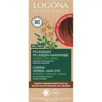 Logona Herb Краска для волос в порошке, красное дерево, 100 г