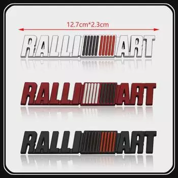 Логотип Ralliart, Стайлинг передней решетки, значок на хвосте, индивидуальная наклейка на спортивный автомобиль для M-itsubis/hi Lancer 9 10 Asx Outlander Pajero Badge Sticker чёрный