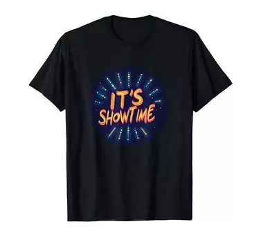 Логотип Showtime для взрослых и детей. Футболка чёрный