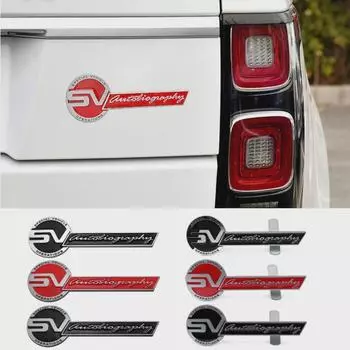 Логотип SV Autobiography, эмблема на передней решетке автомобиля для Land Rover Discovery Range Rover Defender Freelander, значок на багажник автомобиля, наклейка