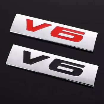 Логотип V6 V8, наклейка на заднюю эмблему автомобиля, значок 1