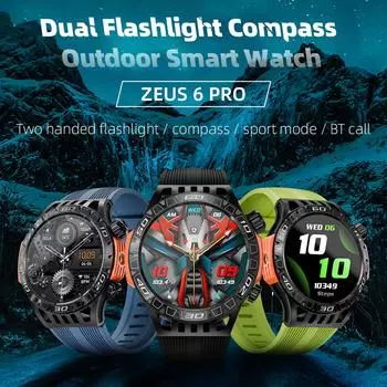 LOKMAT ZEUS 6 PRO BT5.0 Смарт-часы 1,46-дюймовый сенсорный экран Фитнес-трекер Монитор сердечного ритма зелёный