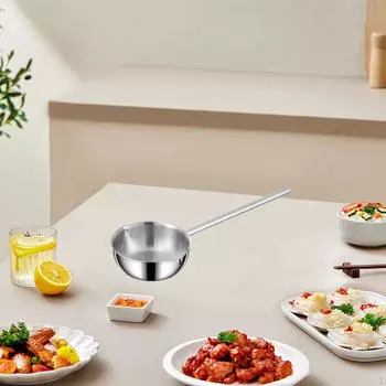 Long Handle Cooking Pot for Baby Food And Sauces Mini Oil Warmer 400ml