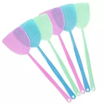 Long Handle Plastic Fly Swatter Mosquito Swatter Manual Pest Control Mosquito Killer Home Garden Kitchen Insect Repellent Tool розовый