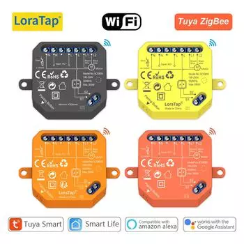 LoraTap Tuya Smart ZigBee & Wi-Fi Curtain Blinds Switch Module Процентное дистанционное голосовое управление с помощью Google Assistant Alexa