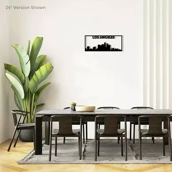 Los Angeles City Skyline Landscape - Beautiful Home Decor Metal Art Wall Sign Hanging Wall Art Home Decor Coat Rack Organizer